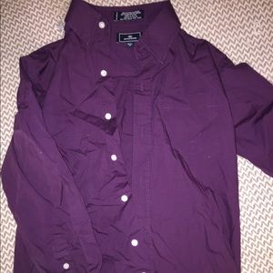 Boys purple button down shirt